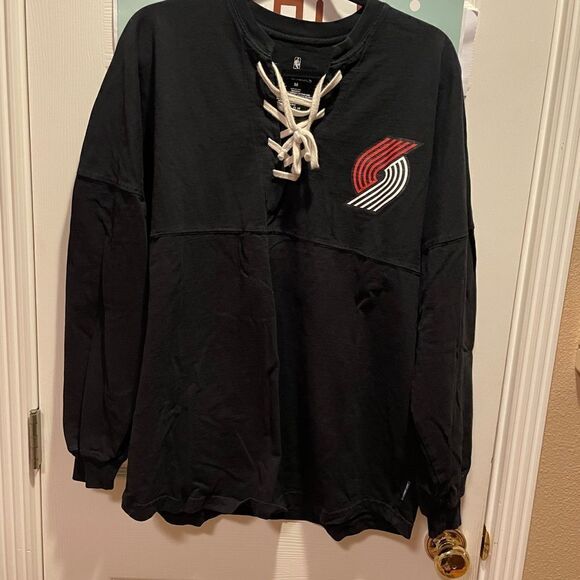 Fanatics Trail Blazers Long Sleeved Fan Jersey M - Picture 8 of 11